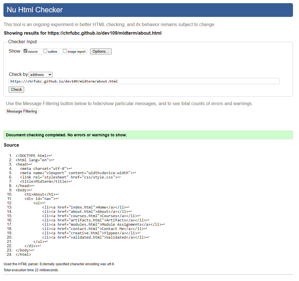 About HTML validation